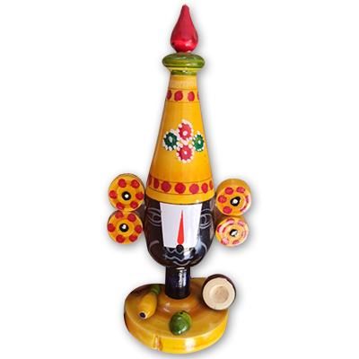 "Etikoppaka Wooden Lord Balaji with coconut - Click here to View more details about this Product